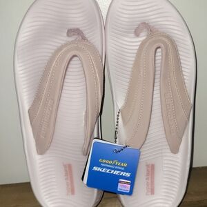 Skechers Pink Thong Sandals with Goodyear Outsole